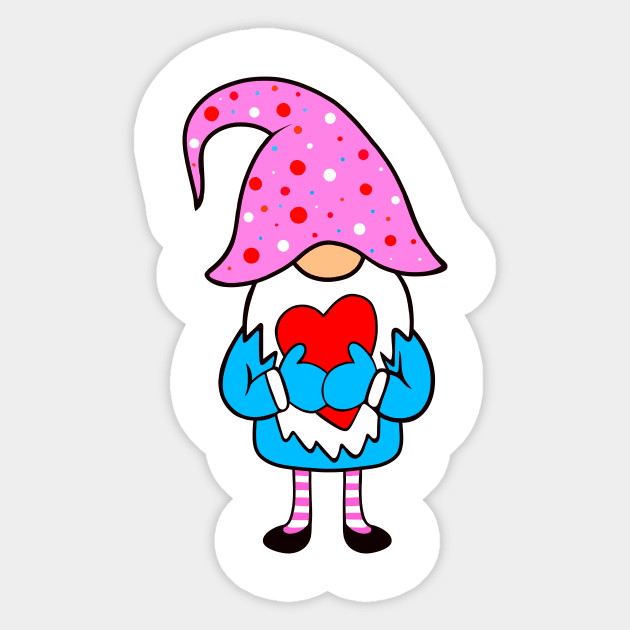 FUNNY Valentine Gnome Sticker by SartorisArt1